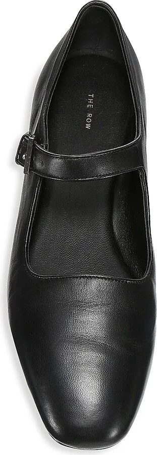 Women's Ava Leather Flats - Black - Size 5 - Image 5