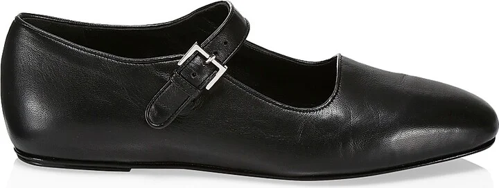 Women's Ava Leather Flats - Black - Size 5