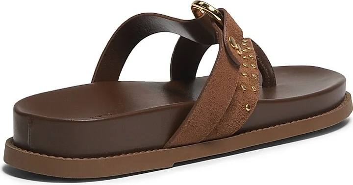 Women's Aveline Studded Suede Sandals - Desert Brown - Size 6.5 - Image 3