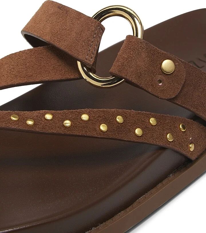 Women's Aveline Studded Suede Sandals - Desert Brown - Size 6.5 - Image 5