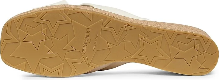 Women's Avenue 110 50MM Leather Wedge Sandals - Latte - Size 6 - Image 6