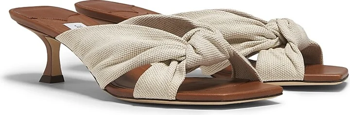Women's Avenue 50MM Knotted Sandals - Tan Natural - Size 5 - Image 2