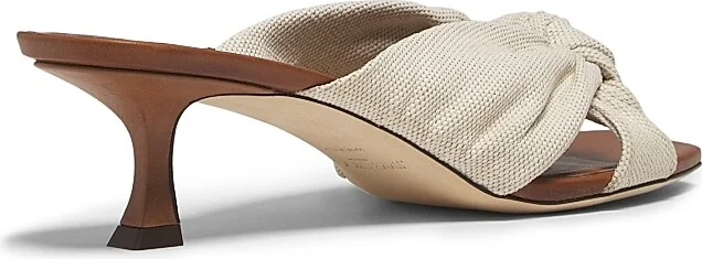 Women's Avenue 50MM Knotted Sandals - Tan Natural - Size 5 - Image 3