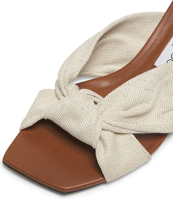 Women's Avenue 50MM Knotted Sandals - Tan Natural - Size 5 - Image 5