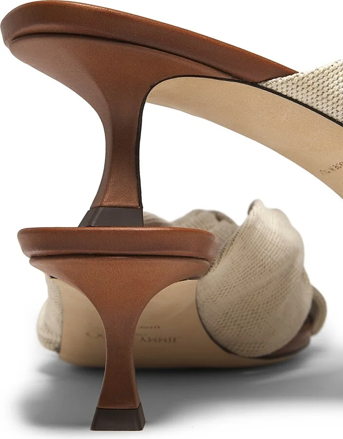 Women's Avenue 50MM Knotted Sandals - Tan Natural - Size 5 - Image 6