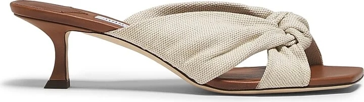 Women's Avenue 50MM Knotted Sandals - Tan Natural - Size 5