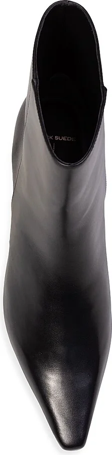 Women's Avenue 50MM Mid Heel Boots - Black Leather - Size 6 - Image 6