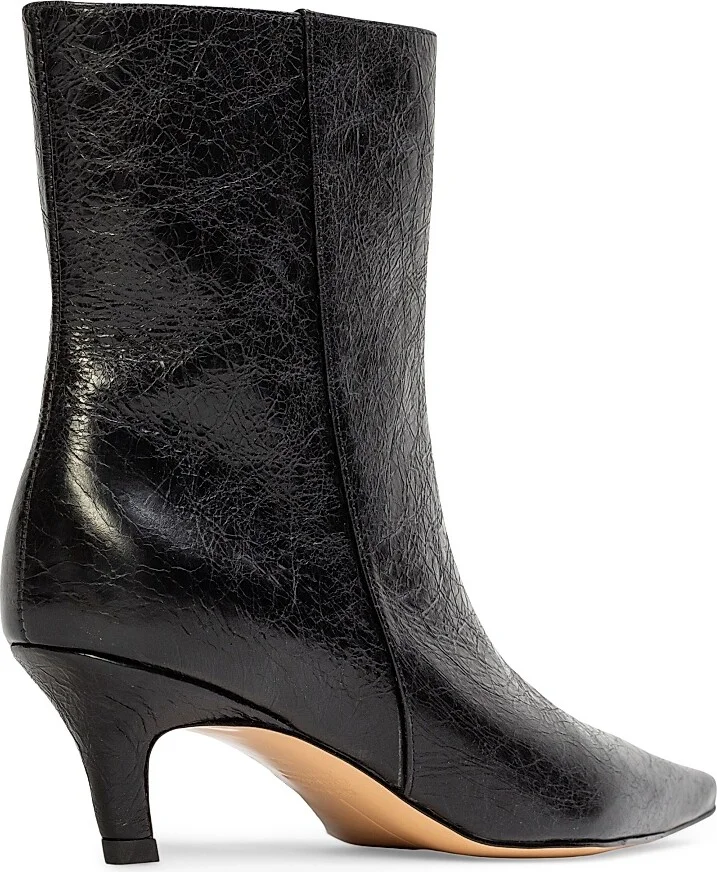 Women's Avenue 50MM Patent Boots - Black Crinkled Patent - Size 5.5 - Image 4
