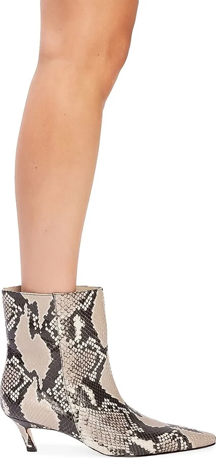 Women's Avenue 50MM Snake Boots - Peyote Snake Leather - Size 5 - Image 2