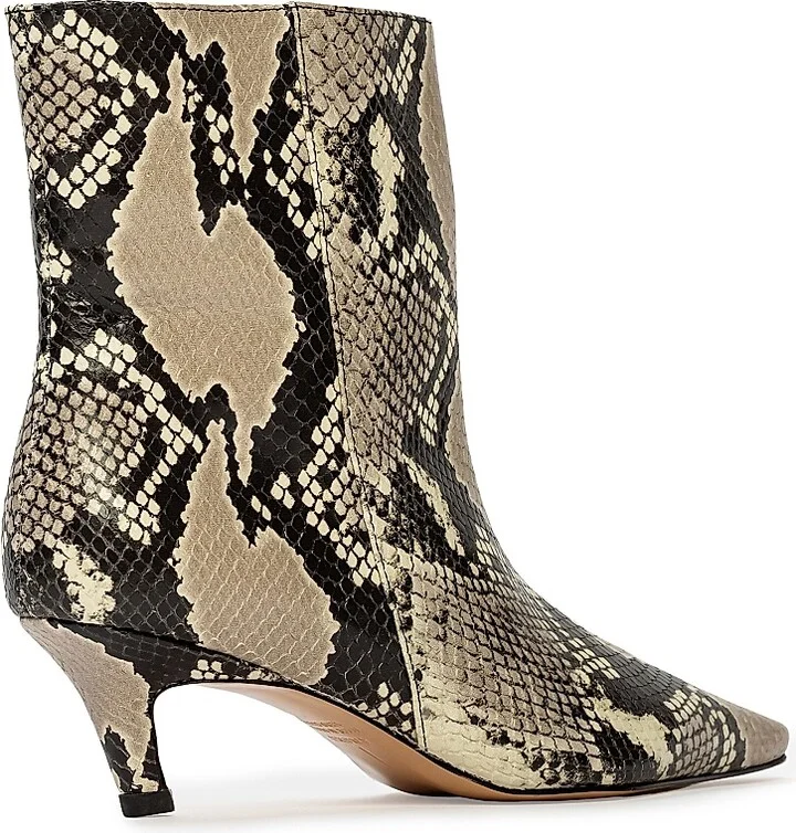 Women's Avenue 50MM Snake Boots - Peyote Snake Leather - Size 5 - Image 4