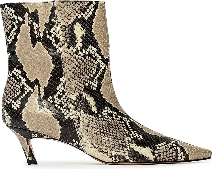 Women's Avenue 50MM Snake Boots - Peyote Snake Leather - Size 5