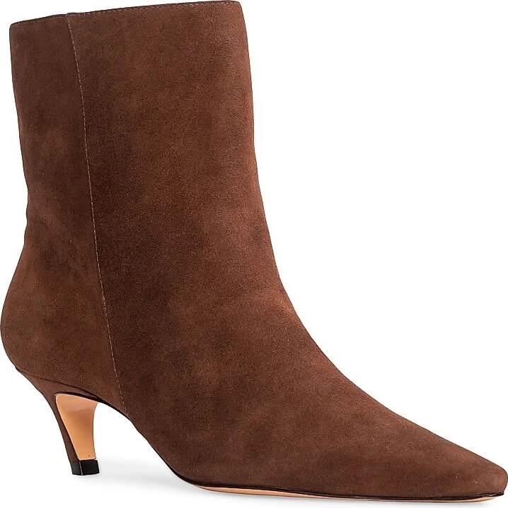 Women's Avenue 50MM Suede Ankle Boots - Brown Suede - Size 5 - Image 3