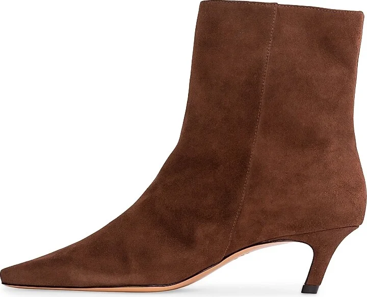 Women's Avenue 50MM Suede Ankle Boots - Brown Suede - Size 5 - Image 5