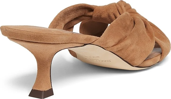 Women's Avenue 50MM Suede Slip-On Sandals - Toffee - Size 5.5 - Image 3