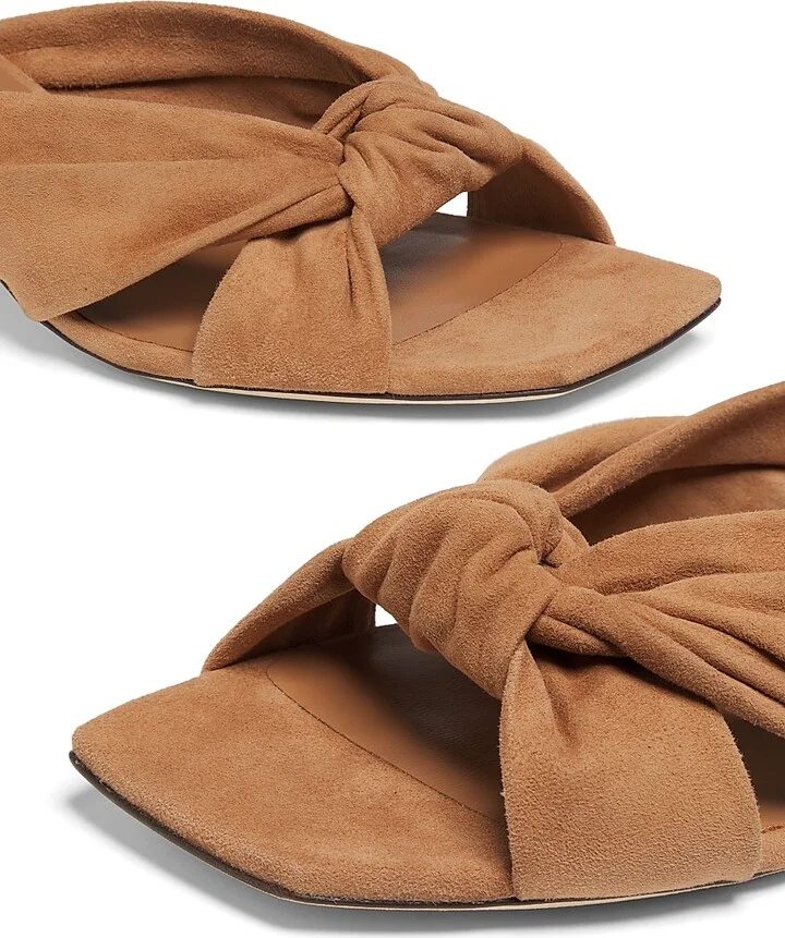 Women's Avenue 50MM Suede Slip-On Sandals - Toffee - Size 5.5 - Image 5