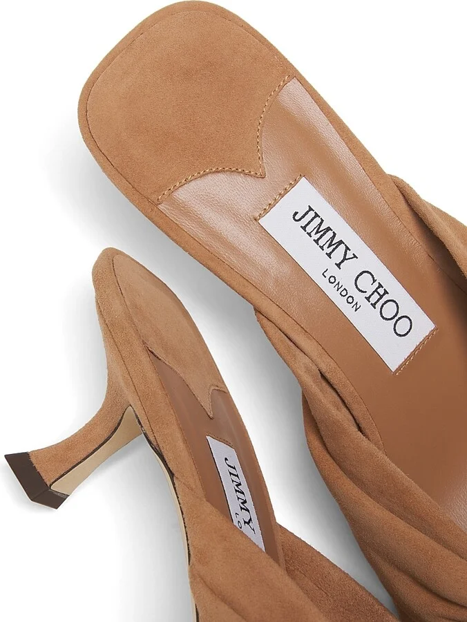 Women's Avenue 50MM Suede Slip-On Sandals - Toffee - Size 5.5 - Image 6