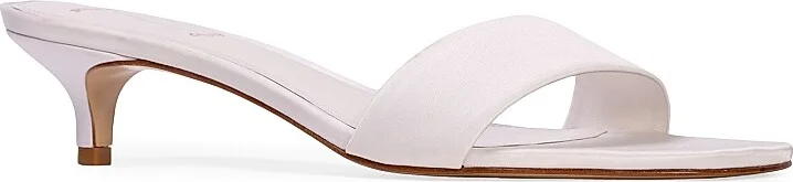 Women's Avery 35MM Satin Sandals - White Satin - Size 5 - Image 2