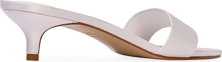 Women's Avery 35MM Satin Sandals - White Satin - Size 5 - Image 3