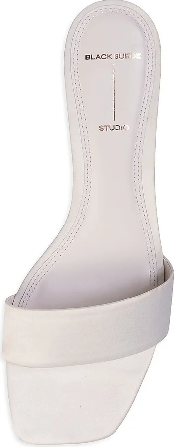 Women's Avery 35MM Satin Sandals - White Satin - Size 5 - Image 4