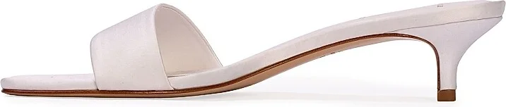 Women's Avery 35MM Satin Sandals - White Satin - Size 5 - Image 5