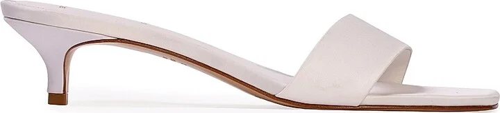 Women's Avery 35MM Satin Sandals - White Satin - Size 5