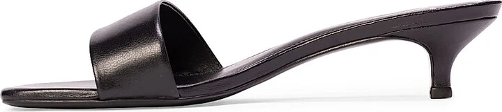 Women's Avery 35MM Slip-On Sandals - Black Leather - Size 5 - Image 3
