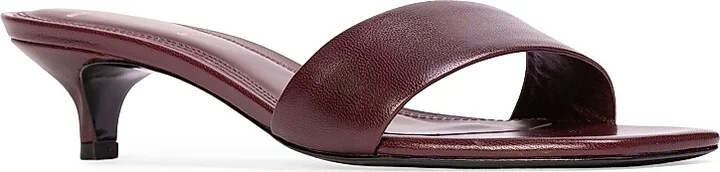 Women's Avery 35MM Slip-On Sandals - Black Leather - Size 5 - Image 7