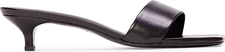 Women's Avery 35MM Slip-On Sandals - Black Leather - Size 5