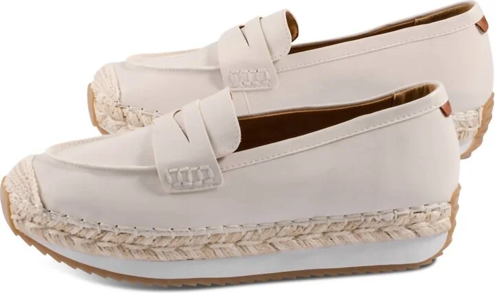 Women's Aviana Faux Leather Loafer In Bone