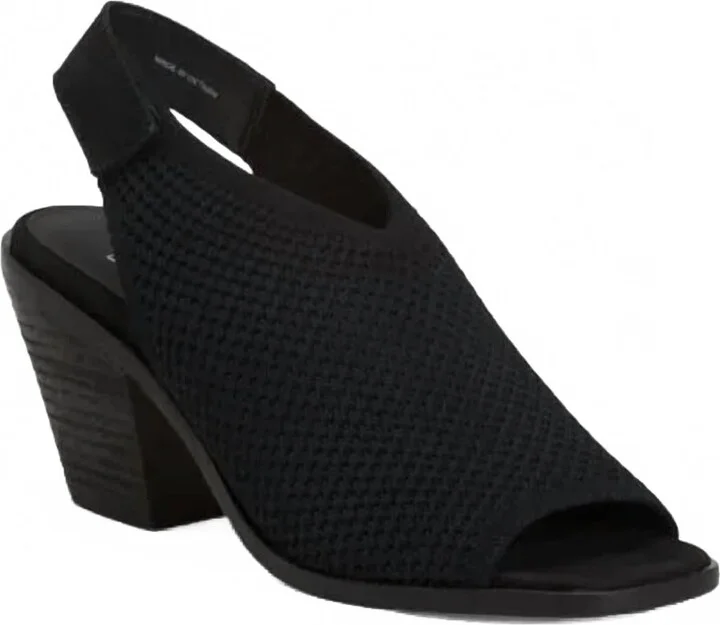 Women's Avil Stretch Heels In Black Stretch