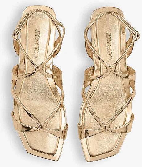 Womens Ayla Liquid-Gold Leather Sandals Eur 40.5 / 7.5 Uk Women - Image 2