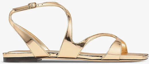 Womens Ayla Liquid-Gold Leather Sandals Eur 40.5 / 7.5 Uk Women
