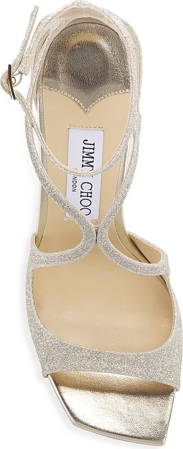 Women's Azia 95MM Glitter Sandals - Platinum Ice - Size 5 - Image 5
