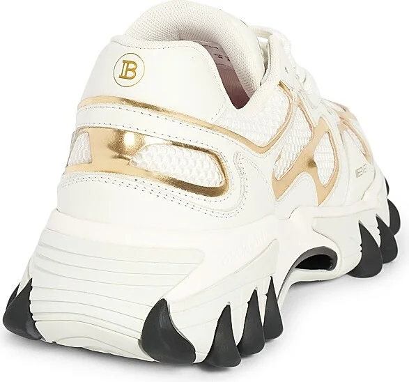 Women's B-East Leather & Mesh Sneakers - Blanc - Size 10 - Image 3