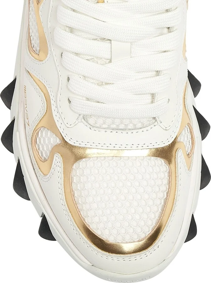 Women's B-East Leather & Mesh Sneakers - Blanc - Size 10 - Image 4