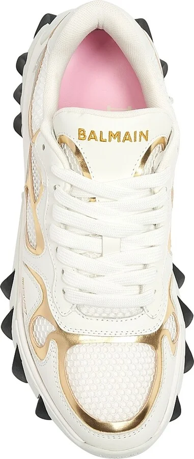 Women's B-East Leather & Mesh Sneakers - Blanc - Size 10 - Image 5