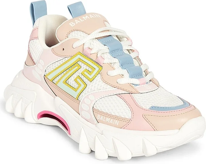 Women's B-East Leather & Mesh Sneakers - Size 10 - Image 2