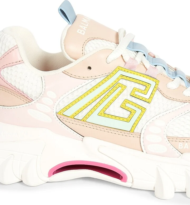 Women's B-East Leather & Mesh Sneakers - Size 10 - Image 4
