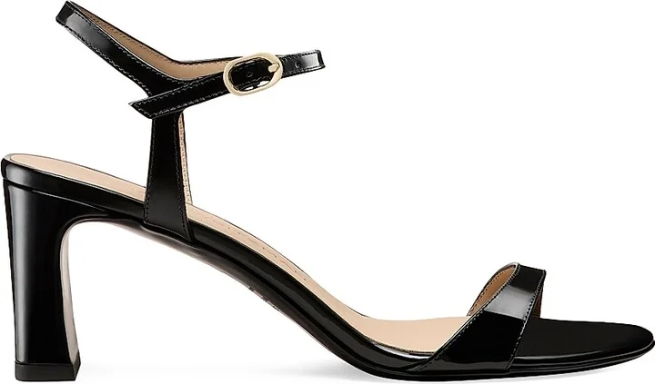 Women's Babette 60MM Patent Leather Sandals - Black - Size 10