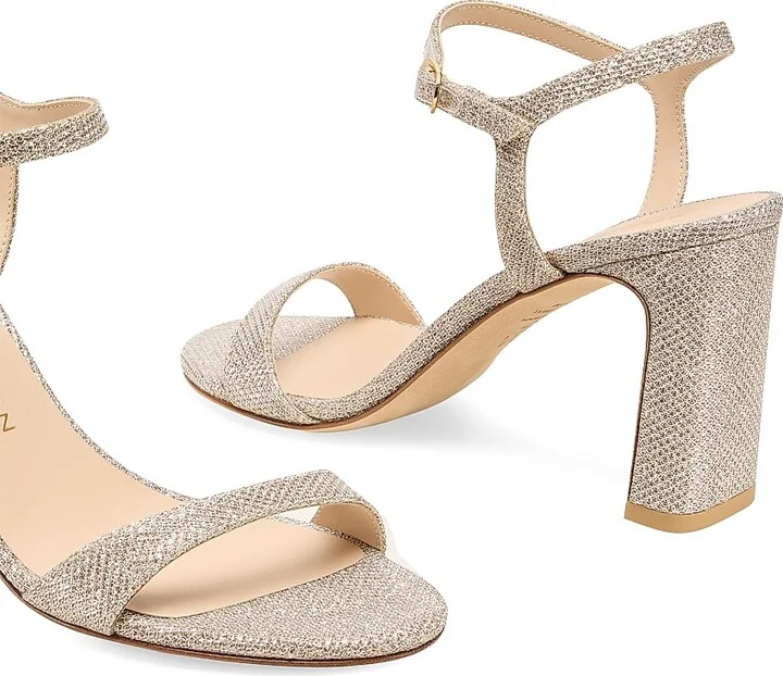 Women's Babette 85MM Block Heel Sandals - Poudre - Size 10 - Image 4