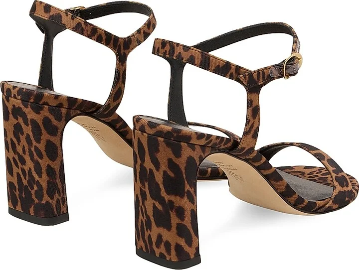 Women's Babette 85MM Leopard Block-Heel Sandals - Classic - Size 10 - Image 3