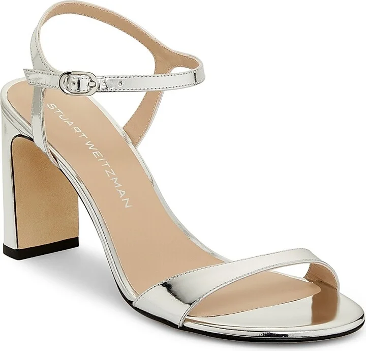 Women's Babette 85MM Metallic Leather Sandals - Gold - Size 10 - Image 7