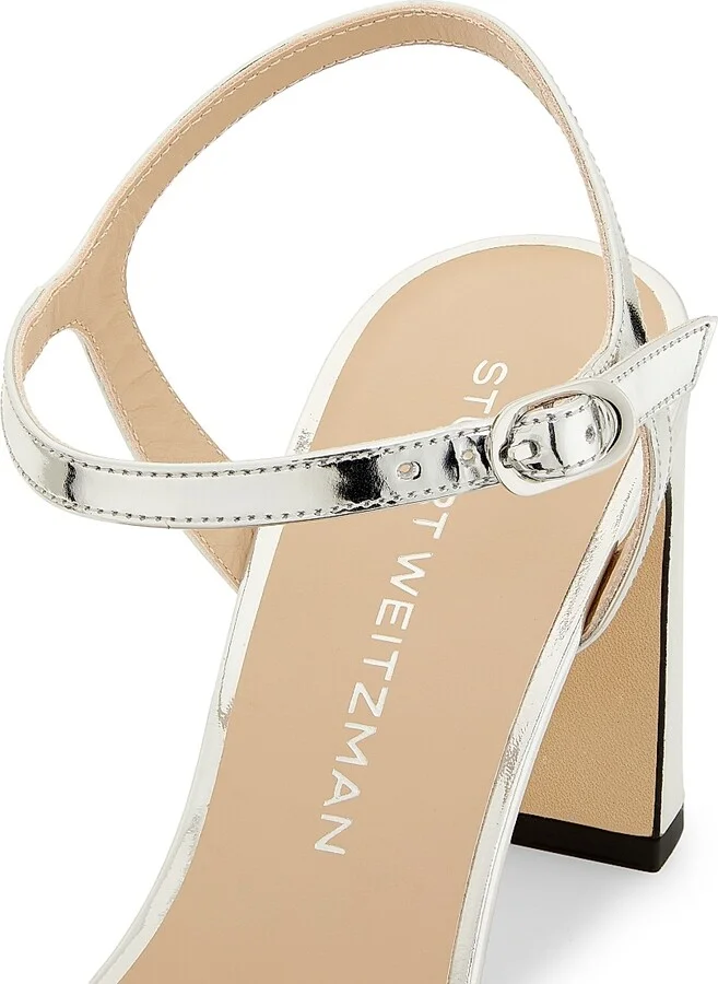 Women's Babette 85MM Metallic Leather Sandals - Gold - Size 10 - Image 10