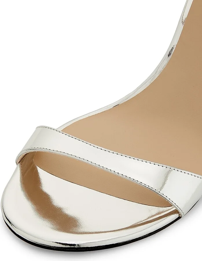 Women's Babette 85MM Metallic Leather Sandals - Gold - Size 10 - Image 11