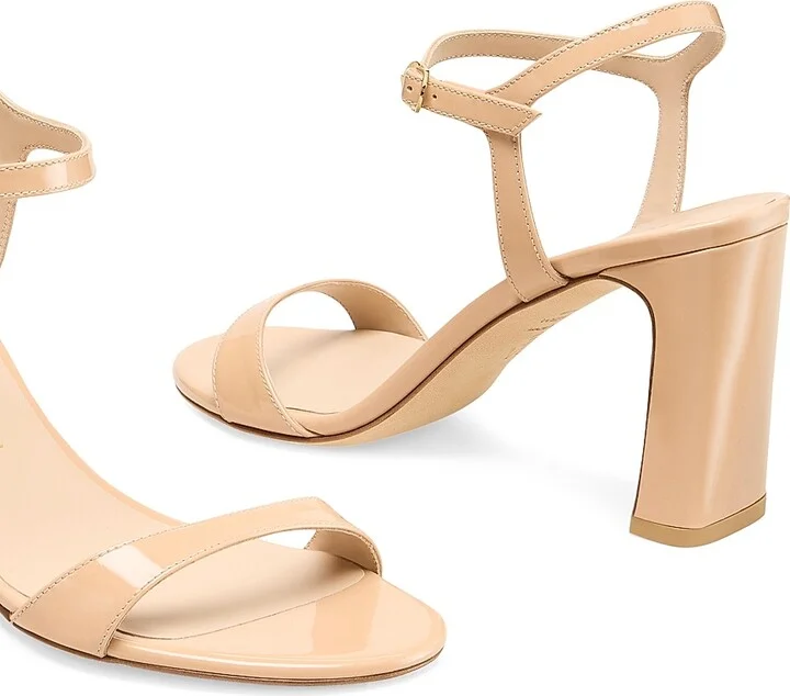 Women's Babette 85MM Patent Leather Sandals - Adobe - Size 10 - Image 4