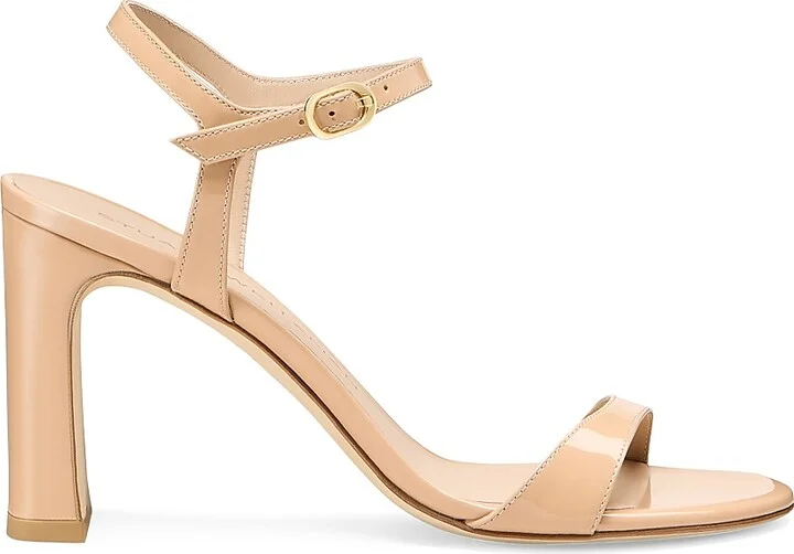 Women's Babette 85MM Patent Leather Sandals - Adobe - Size 10