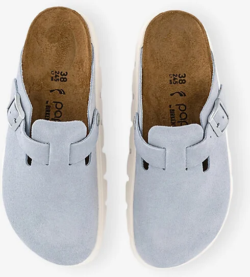 Womens Baby Blue Boston Chunky Suede Clogs Eur 40 / 7 Uk Women - Image 2