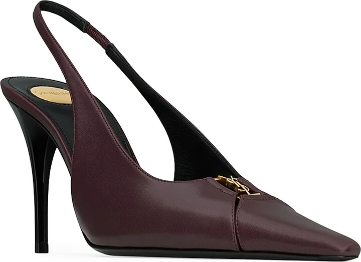 Women's Babylone Breteuil Slingback Pumps in Smooth Leather - Bordeaux - Size 5 - Image 2