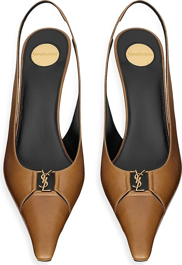 Women's Babylone Breteuil Slingback Pumps - Macadamia - Size 6 - Image 3
