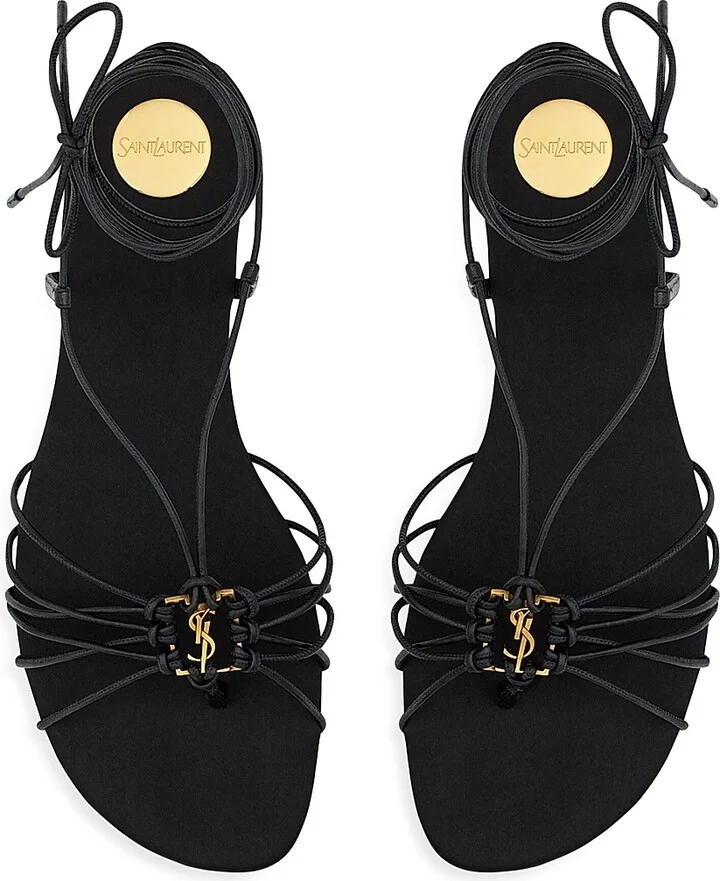 Women's Babylone Sandals in Smooth Leather - Black - Size 5 - Image 3